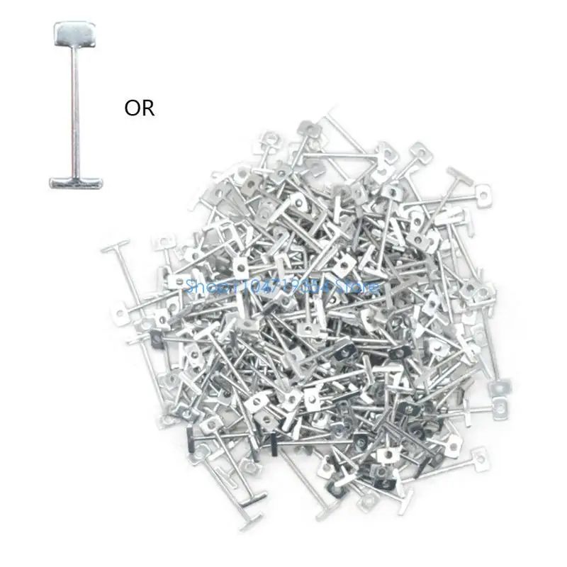 0XLD 100 Pcs Steel Needles/50 Sets Tile Levelers with T-pin & Wrench for House Decoration Reusable Leveling System Durable