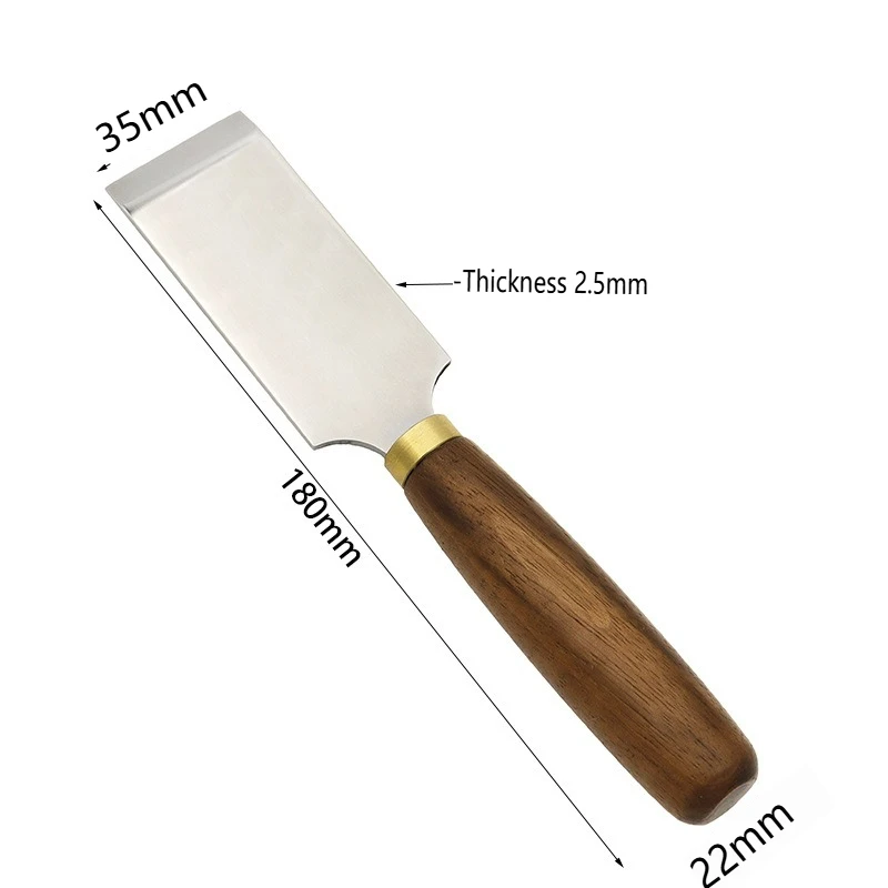 Flat mouth oblique mouth round mouth sandalwood leather leather cutting DIY cutting trimming leather carving thinning knife