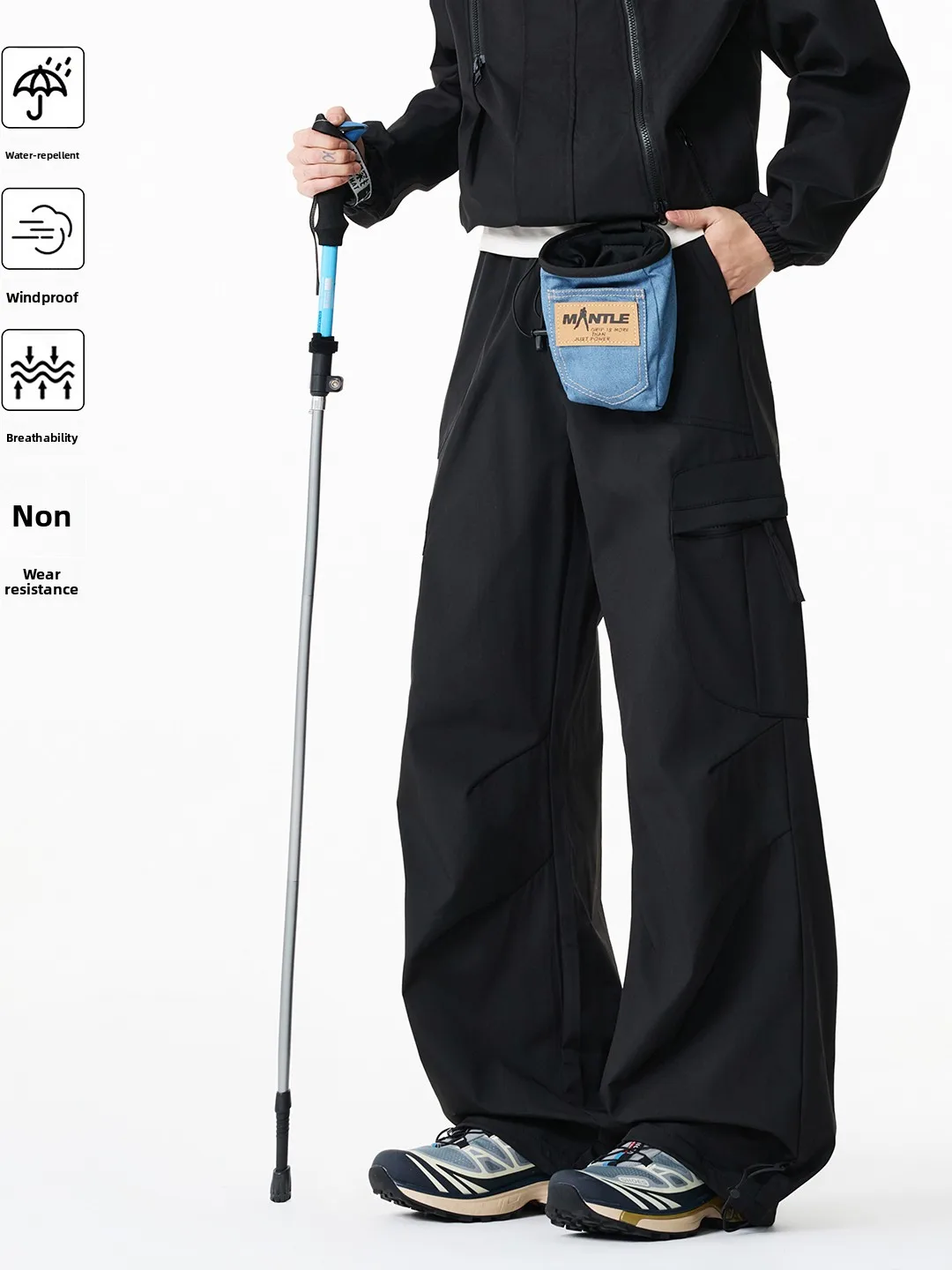 

Мужские уличные брюки Bla Softell для походов, весенние, ветрозащитные, с широкими штанинами, быстросохнущие, спортивные, водонепроницаемые, износостойкие