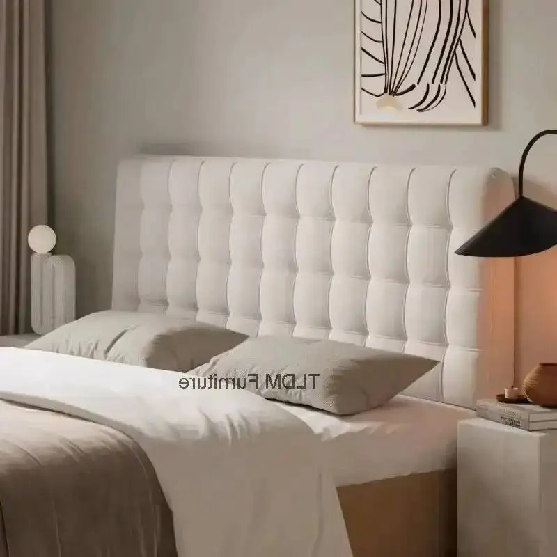 Headboard Self-adhesive Style Bed Headboards Anti-collision Fashion for Household Headboards Suede for Hotels Bedside Cream