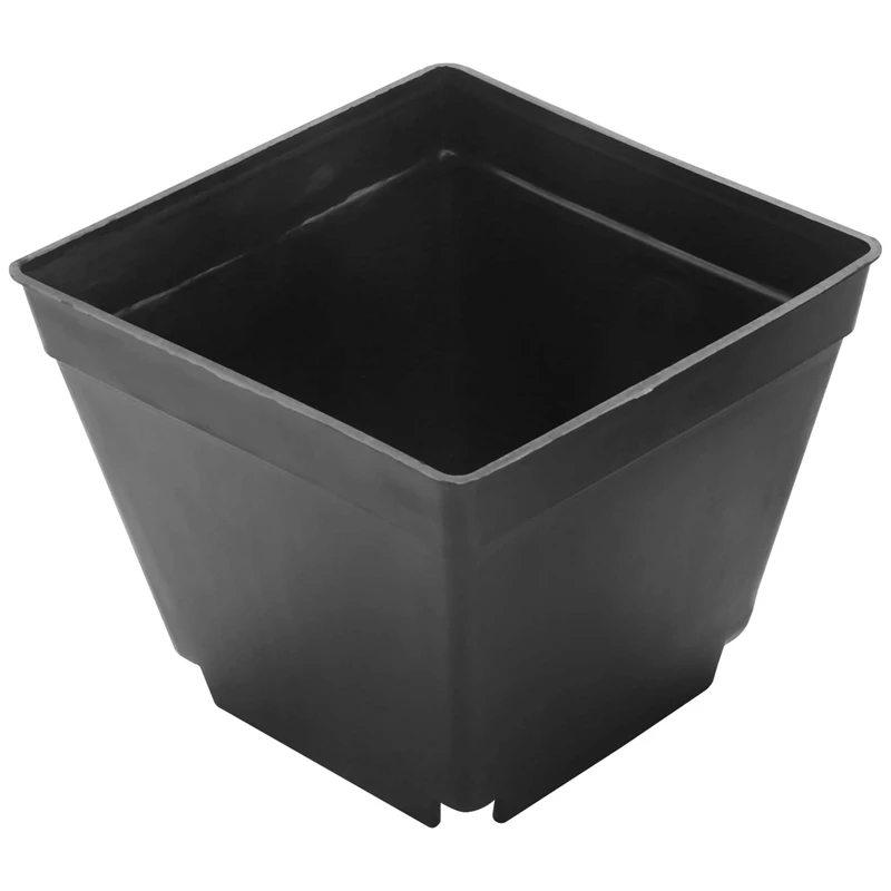 

30 Pack 4Inch Black Square Plastic Plant Pots,Seedling Nursery Transplanting Planter Container For Garden