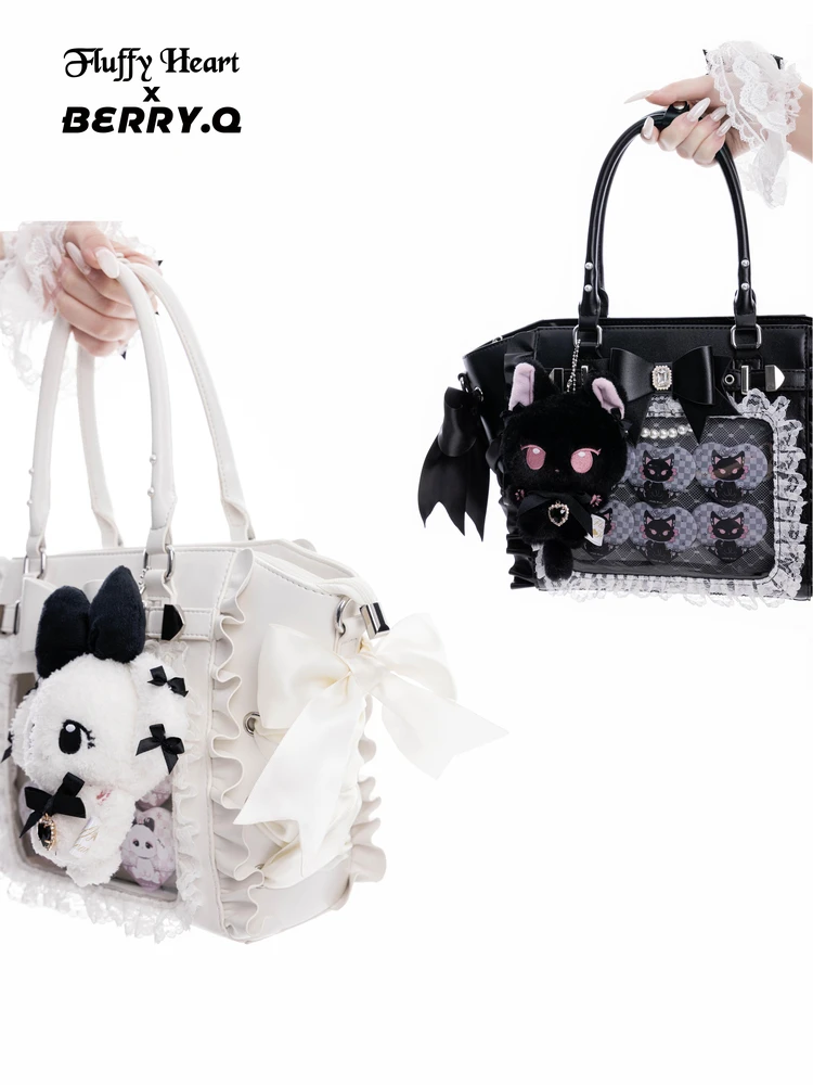 Mine Series Japanese Original Lolita Lace Trim Pain Bag Sweet Cool Girl Large Capacity Bowknot Daily Versatile Shoulder Bag