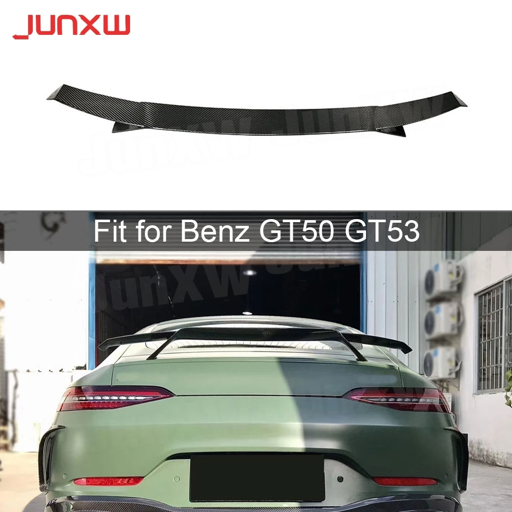 

Dry Carbon Fiber Rear Spoiler For Mercedes Benz AMG GT50 GT53 2019 2020 FRP B Style Boot Racing GT Wings Car Styling