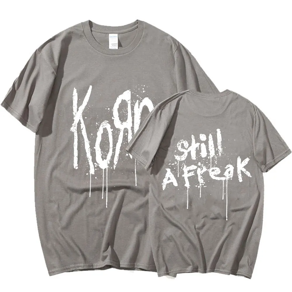 Korn Music Concert Rock Band WORLD TOUR T Shirt Men\'s Vintage Metal Gothic Oversized T-shirt Streetwear Short Sleeve T Shirts