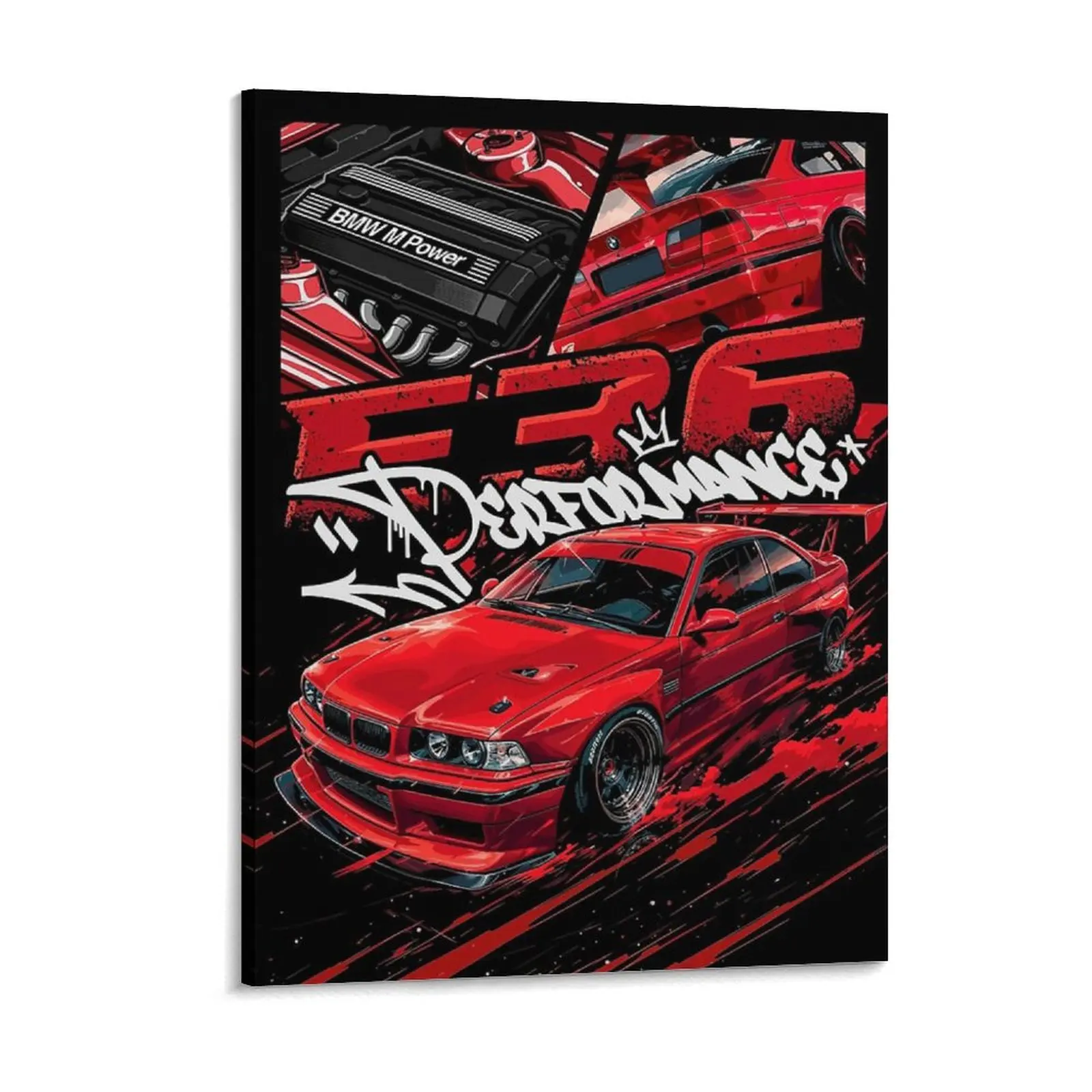 2000 323ti Compact E36 E31 8SERIES BAVARIAN LEGEND car grill Canvas Painting Decoration Cinema Framed Wall Paintings