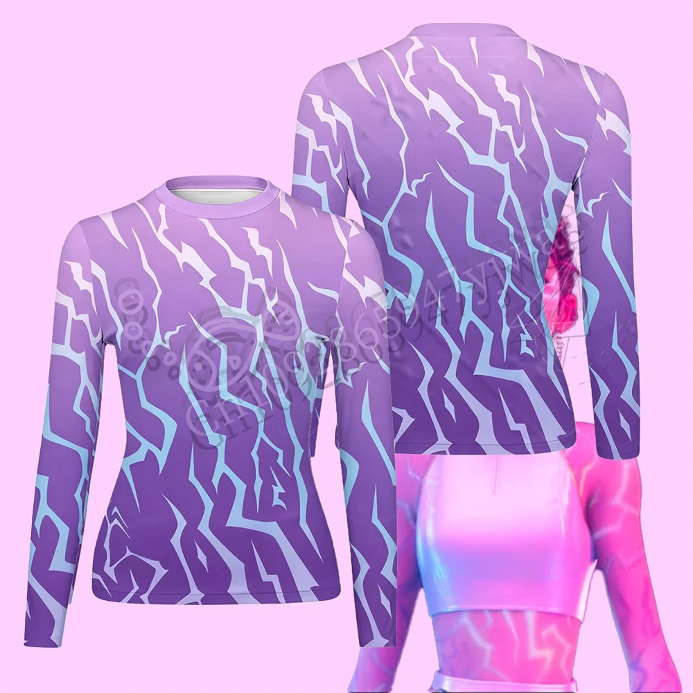 K-Pop Style Devil Tattoo Long Sleeved Base Shirt/Role-Playing Suit O- Neck T-Shirt Casual Streetwear Autumn Men Women'S T-Shirt