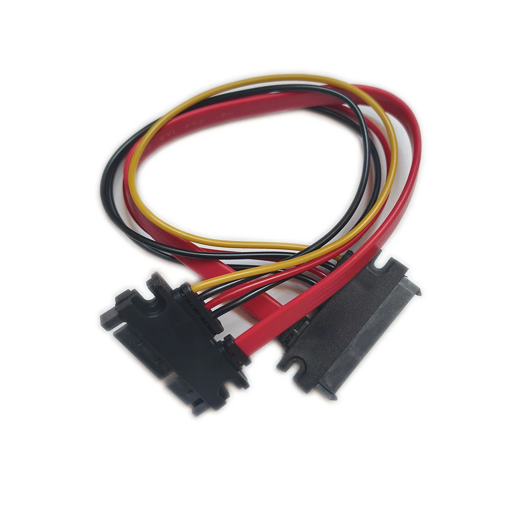 Sata 22 Pin Male To Female Sata Extension Cable SATA 22 Pin Male To Female 7+15 Pin Sata Data Power Combo Cable Hard Disk