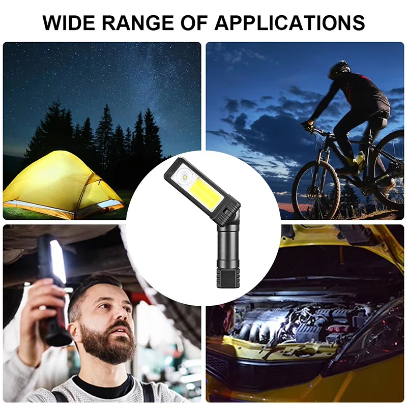 Draagbare LED-zaklamp Multifunctionele USB oplaadbare COB-werklamp Hanglamp Ingebouwde batterij Campingzaklamp