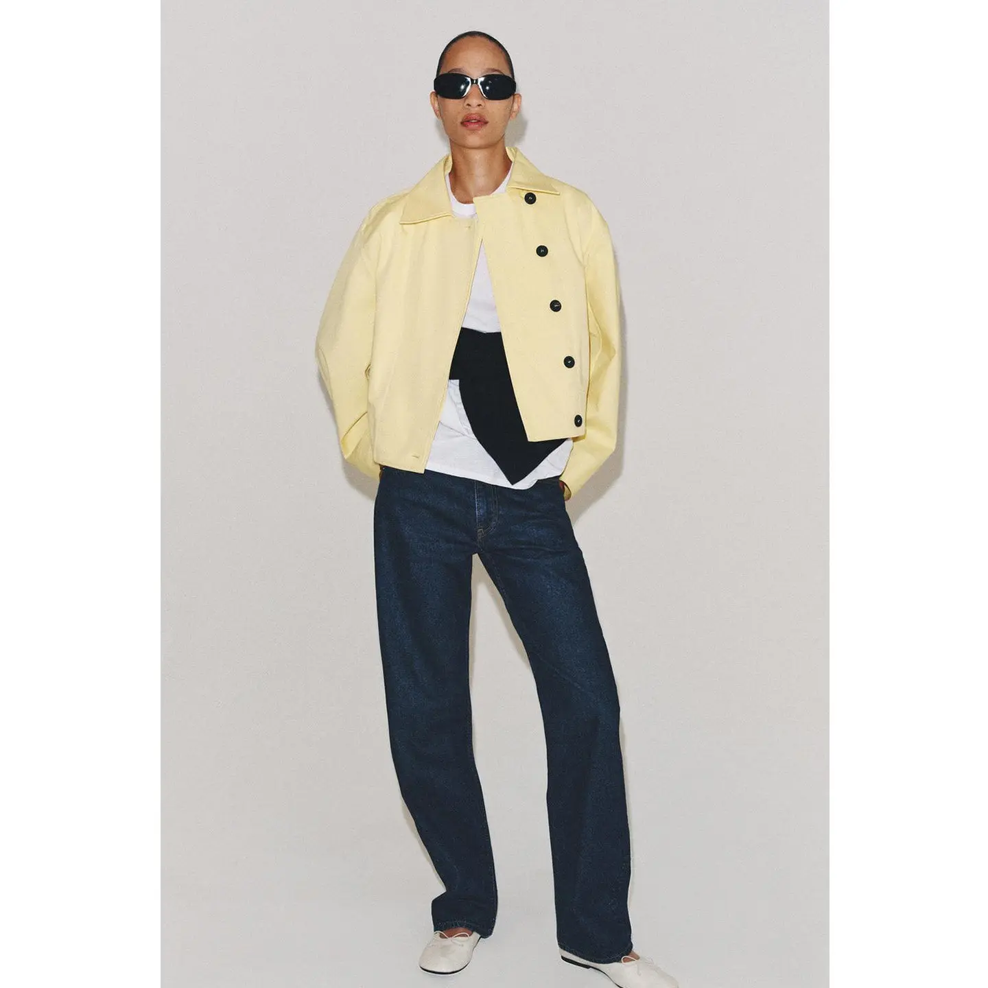 Summer New Women's Single Row Multi-Buckled Lapel Long Sleeve Straight Cut Jacket Outerwear Polyester Fiber Commute Style