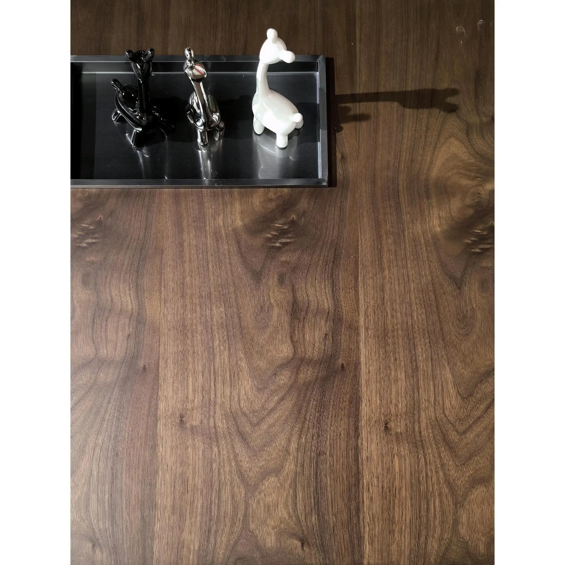 طاولة قهوة مربعة إيطالية بسيطة لغرفة المعيشة، طاولة قهوة بنمط خشب الجوز #4