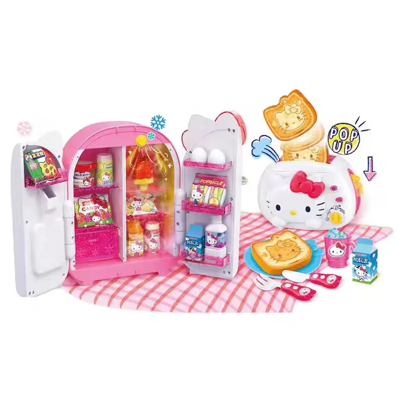 Symulacja małych urządzeń gospodarstwa domowego dla kotków, mała lodówka, piekarnik, możliwość rozpylania, zabawka symulacyjna dla dziewczynek.