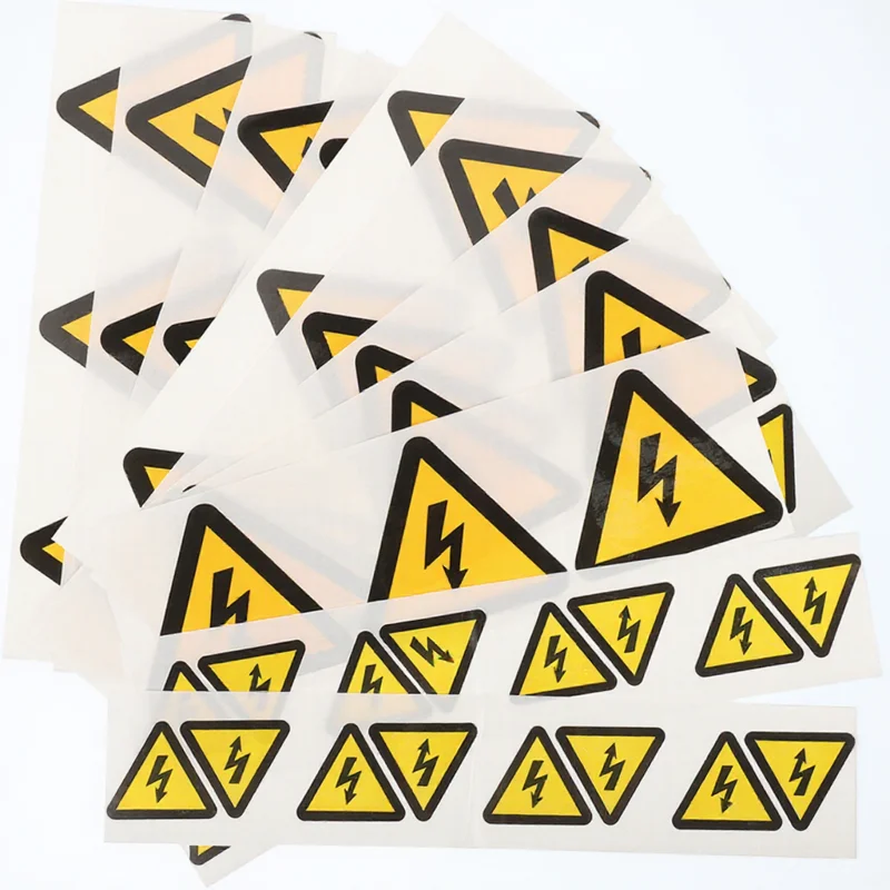 

24 Pcs Warning Sign Stickers Electricity Voltage Labels High Panel Small Industrial Funny