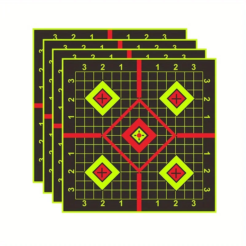 사격 연습, 전술 및 사냥 기어, 반응 셀프 스틱 스플래터 종이 포함, 10 개, 20 개, 8 인치