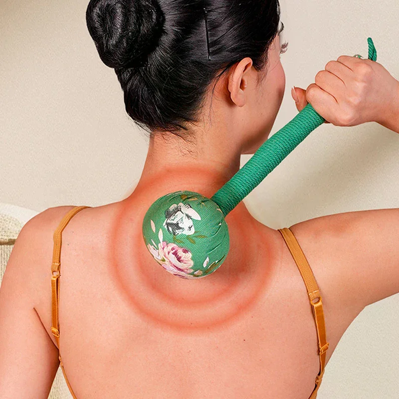 1Pc Moxibustion Hammer Thigh Manual Massagers Wormwood Mugwort Herbal Medicine Filling Hammer Back Stick Cloth For Neck Massage