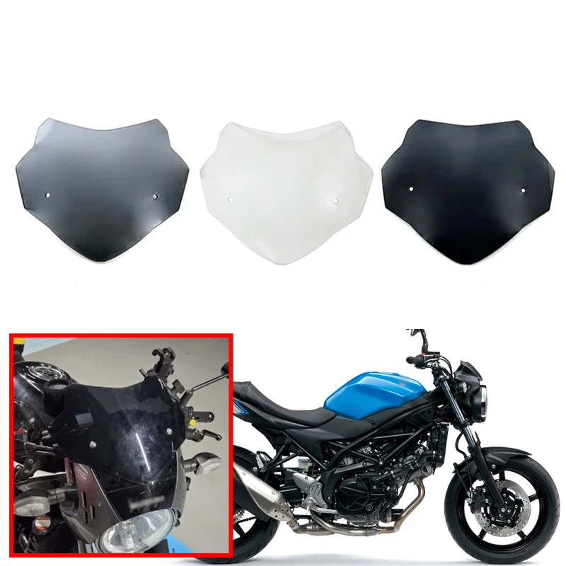

Motorcycle Windshield Accessories For Suzuki SV650 SV 650 2016-2025 2024 2023 2022 Windscreen Windproof Wind Screen Deflector