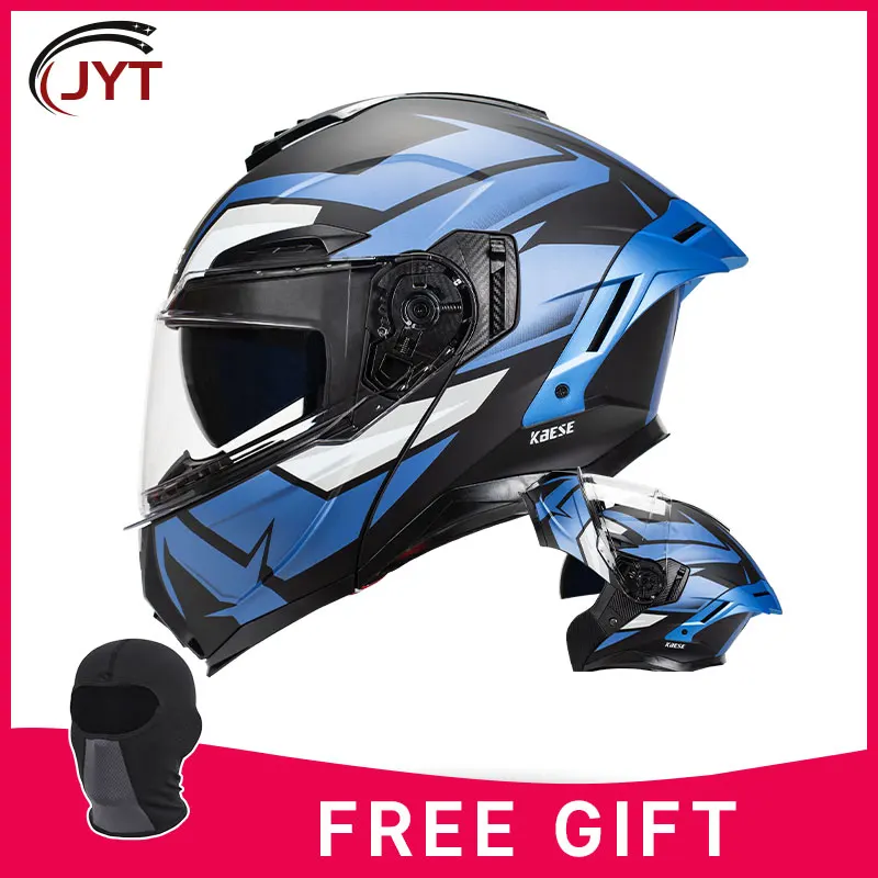 

Men Women Motorcycle Flip Up Helmet for Moto Pilot Cafe Racer TT&CO DOT Approved Daul Lens Full Face Helmet Modular Helmet