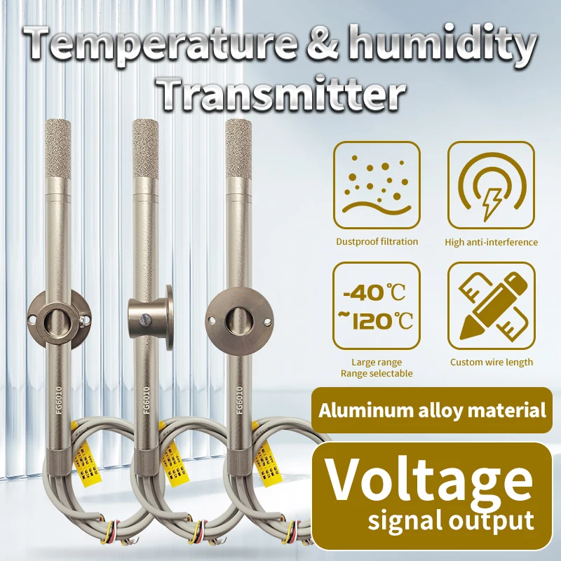 Industrial Grade High Quality aluminum 0-10V Voltage Output Signal Pipeline Temperature and Humidity Transmitter Sensor