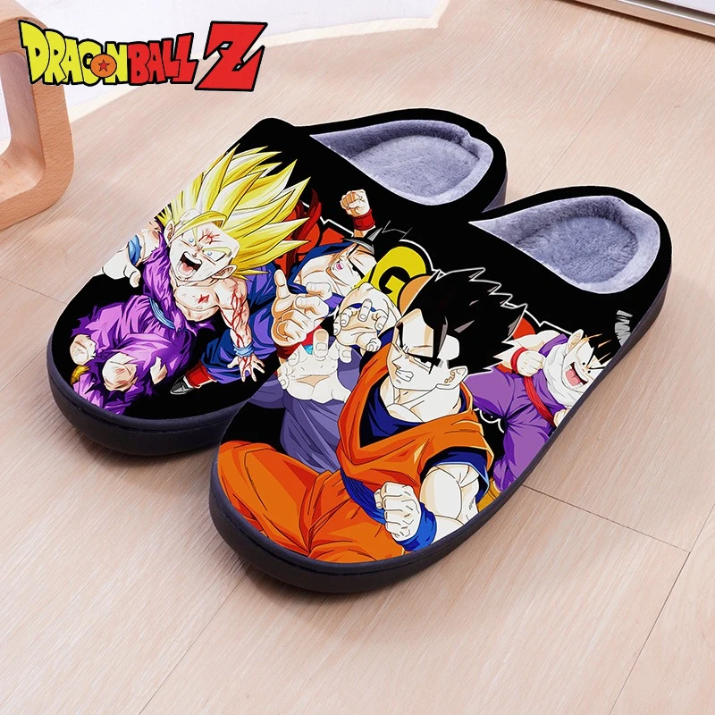 

Dragon Ball 2025 Winter Plush Slippers Unisex Non-Slip Cotton Toe Wrap Home Shoes Couple Matching Holiday Gift Idea