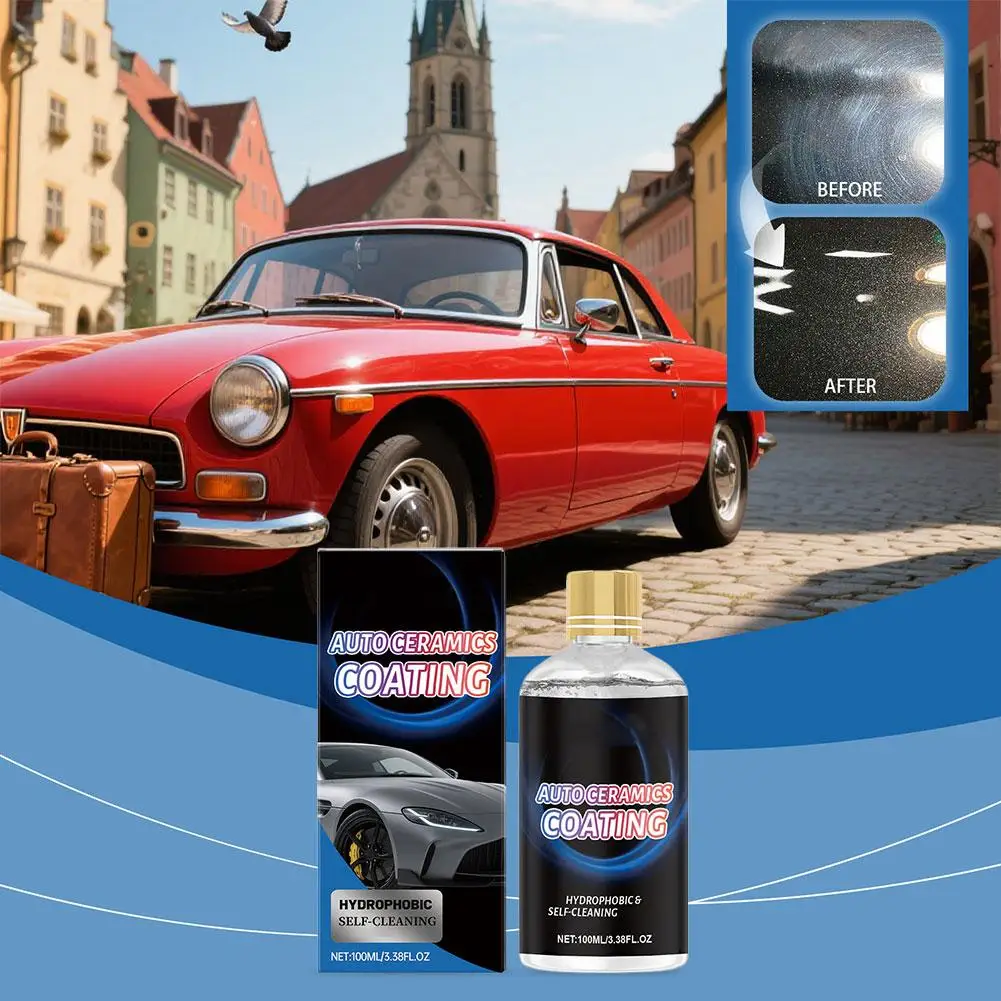 100 مللي سيارة طلاء السيراميك وكيل مقاومة للأشعة فوق البنفسجية مقاوم للماء طلاء السيارات حماية مرآة تألق طلاء نانو لطلاء السيارات/الزجاج A2B3 #6