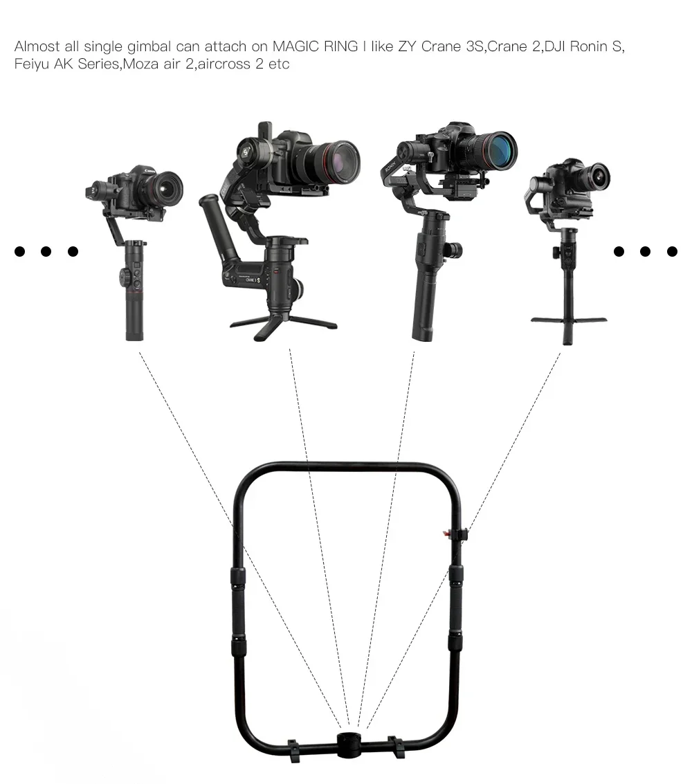 MAGIC RING I Handeld Ring with ARRI Gear Adapter for Single Handle Stabilizer Rig ZHIYUN CRANE 3S 2S RONIN S SC MOZA AIR 2 Feiyu