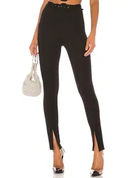 TRAF Fashion Office Wear High waist Pants for Women Sexy Slim Pencil Trousers Black Slit Bodycon Ladies Pants On Sale