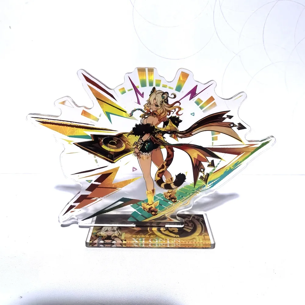 Anime Figure Kinich Mualani Barbatos Cyno Xiao Kaeya Acrylic Stand Model Plate Desk Decor Standing Sign Fans Gifts