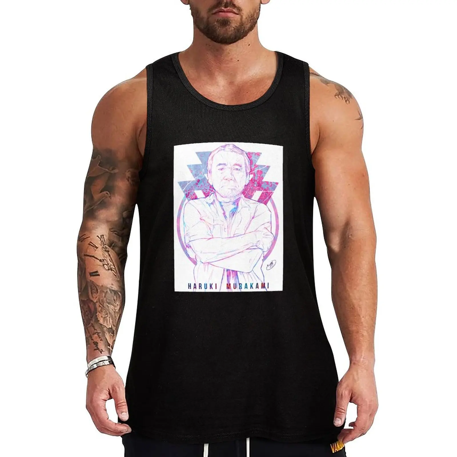Мураками Tank Top спортивные футболки мужские Мужская футболка с коротким рукавом