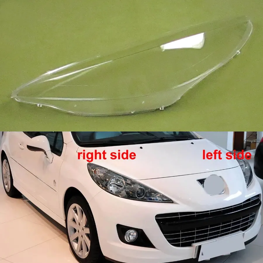 Für Peugeot 207 CC Zweitürige Coupe 2008-2013 Scheinwerfer Gehäuse Shell Lampe Schatten Objektiv Transparente Scheinwerfer Abdeckung Plexiglas