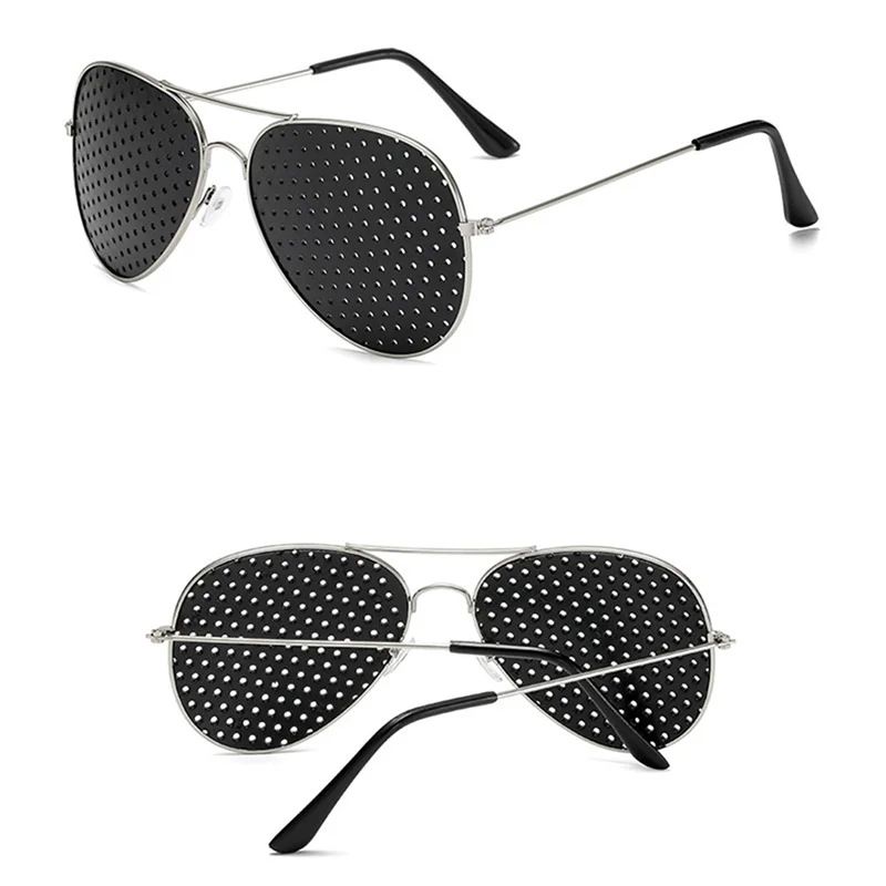 Retro Pinhole Sunglasses Small Holes Eyeglasses Eyesight Improver Glasses Unisex