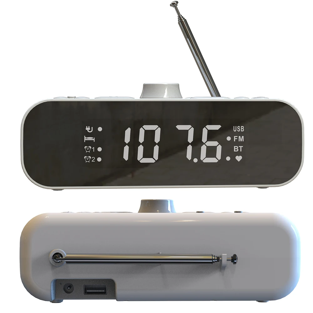 Relógio digital rádio led despertador bt rádio fm com temporizador de desligamento automático rádio digital relógio de mesa eletrônico decoração moderna para casa