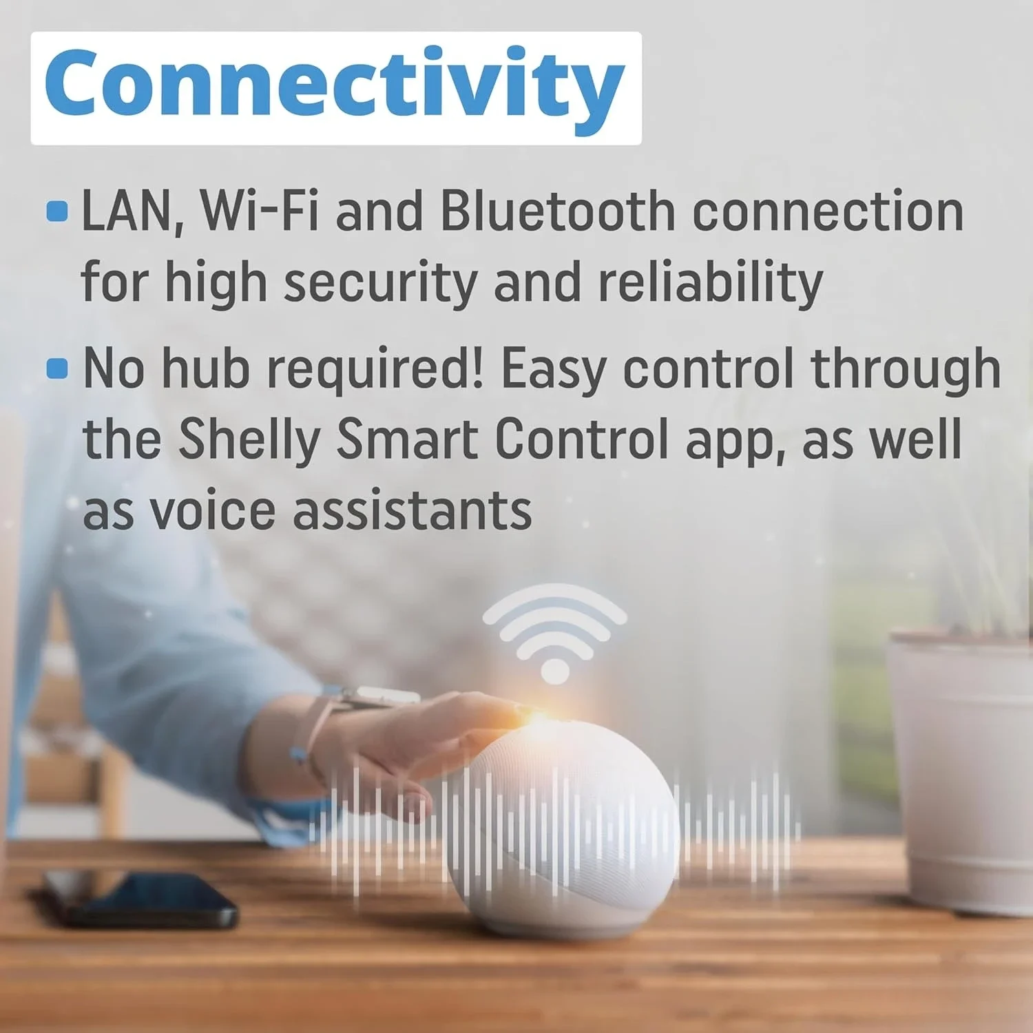 مقياس طاقة EM 50A Wi-Fi & LAN مع التحكم في المقاولين |   أتمتة المنزل DIN-Rail |   بوابة بلوتوث |   متوافق