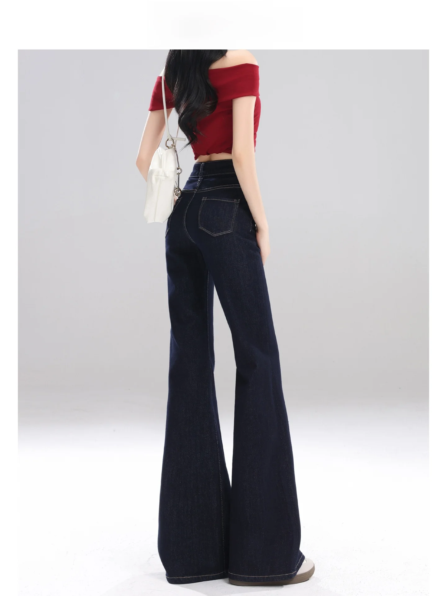 Jeans Forever 21 Retro Color Azul Denim Original, Corte Slim Micro Flare, Cintura Alta, Pantalones Largos para Mujer, Nuevo 2026