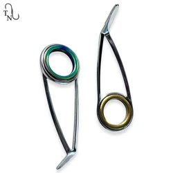 TN20 9Pcs Mixed Size Fishing Rod  Guides Eyes Sets Stainless Steel Ceramics Rings Rod Repair Kit Spinning  Replacement Accessori