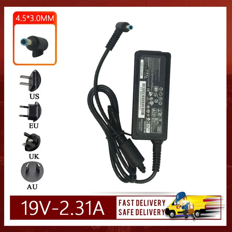 

New 19.5V 2.31A 4.5*3.0MM 45W Laptop Charger Adapter Compatible For HP 15-ac197 HP 15-ac180 255 G3 355 355 G2 17-p143 15-ac174