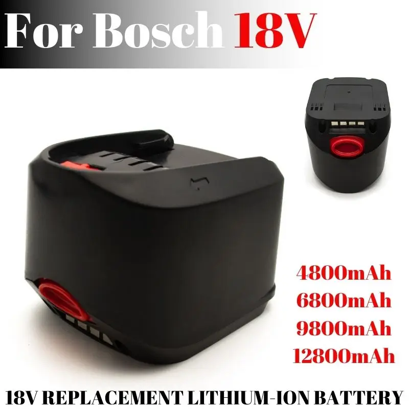 For Bosch 18V 12.8Ah Li-ion Battery PBA PSB PSR PST Bosch Home Garden Tools (only for Type C) AL1830CV AL1810CV AL1815CV