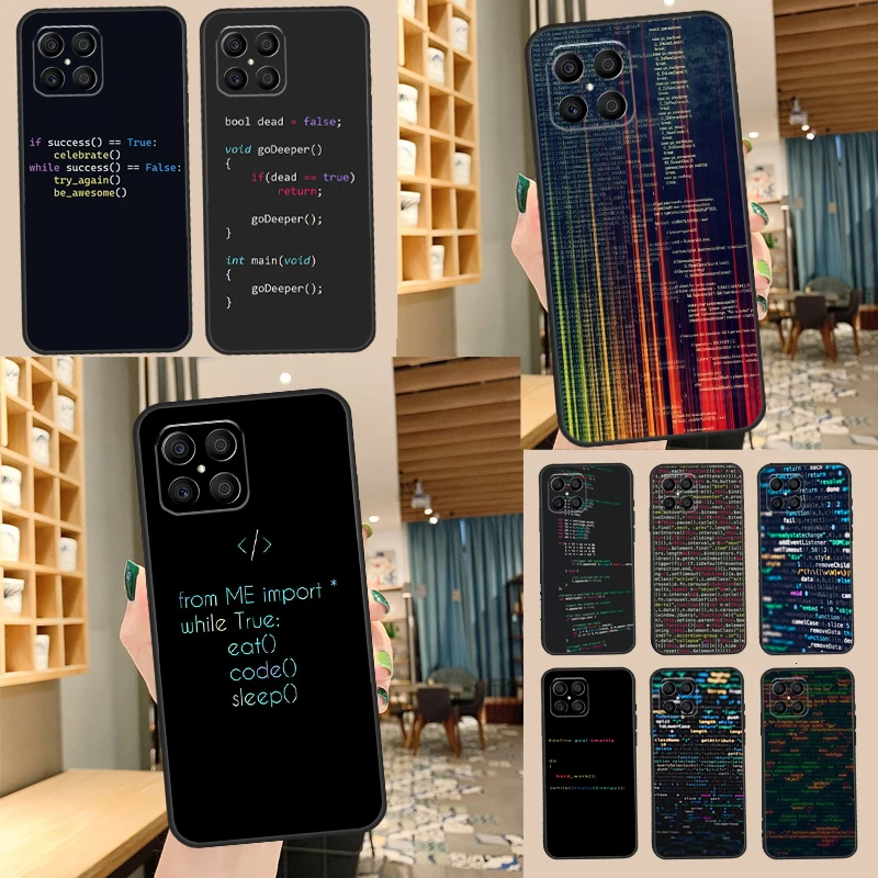 The Code design programmer Phone Case For Huawei P30 P20 P40 Lite P50 Pro P Smart 2019 Nova 5T Honor 50 X8 X9 Cover