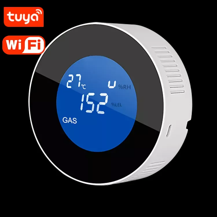 Glomarket-Detector de Gas Tuya Wifi, sistema de alarma Digital Lcd, Sensor de fugas de Gas