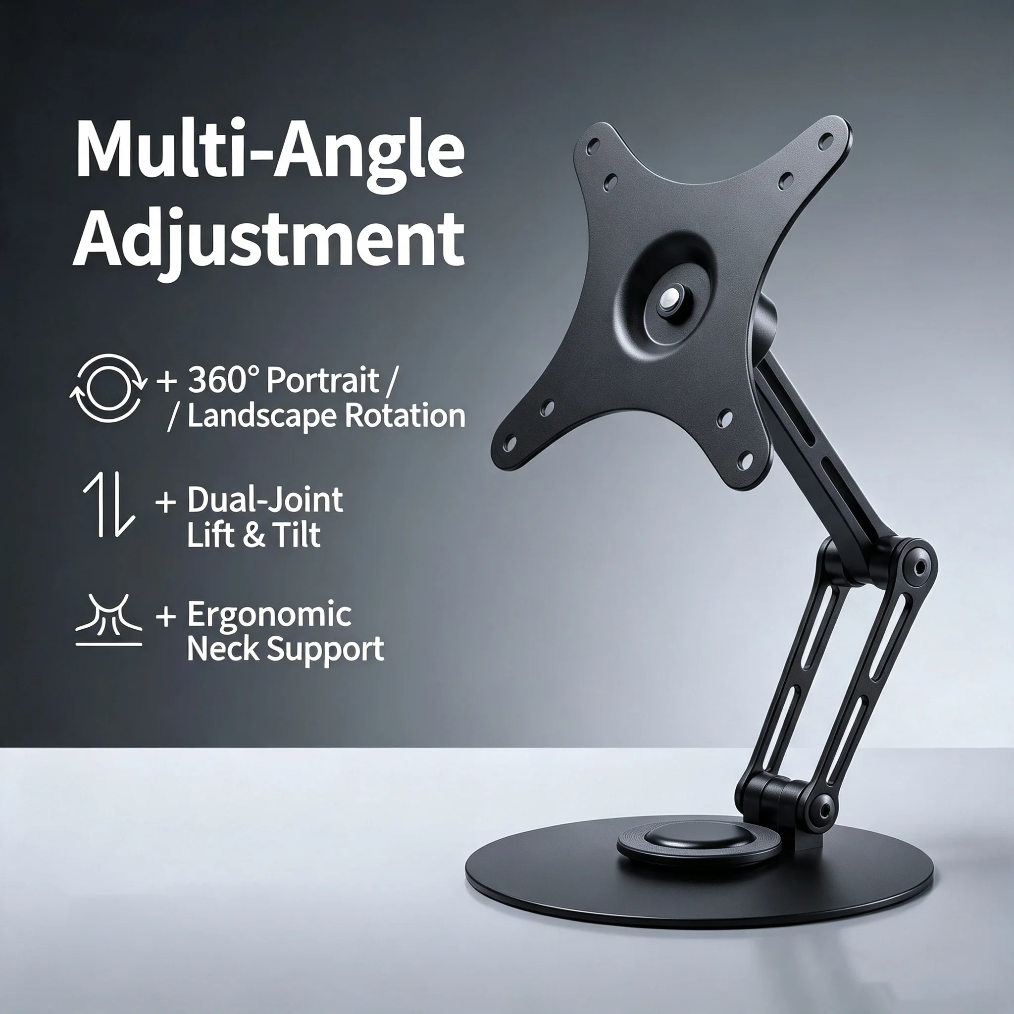 Vesa Portable Screen Display Arm Bracket desktop Computer Stand Can Rotate 360 Degrees and Be Raised