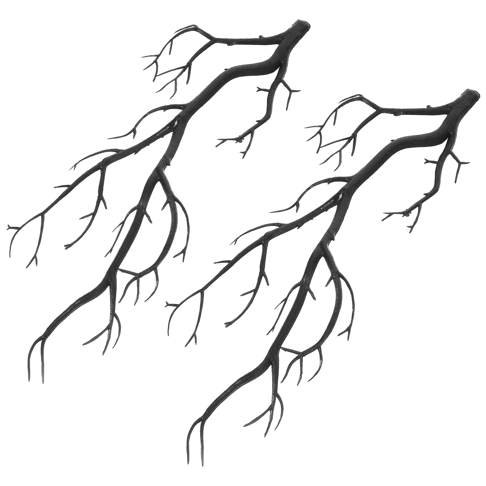 

2pcs Artificial Antler Dried Tree Branches Halloween Christmas Decor Diy Craft Home Table Decoration Fake Stem Props Decorative