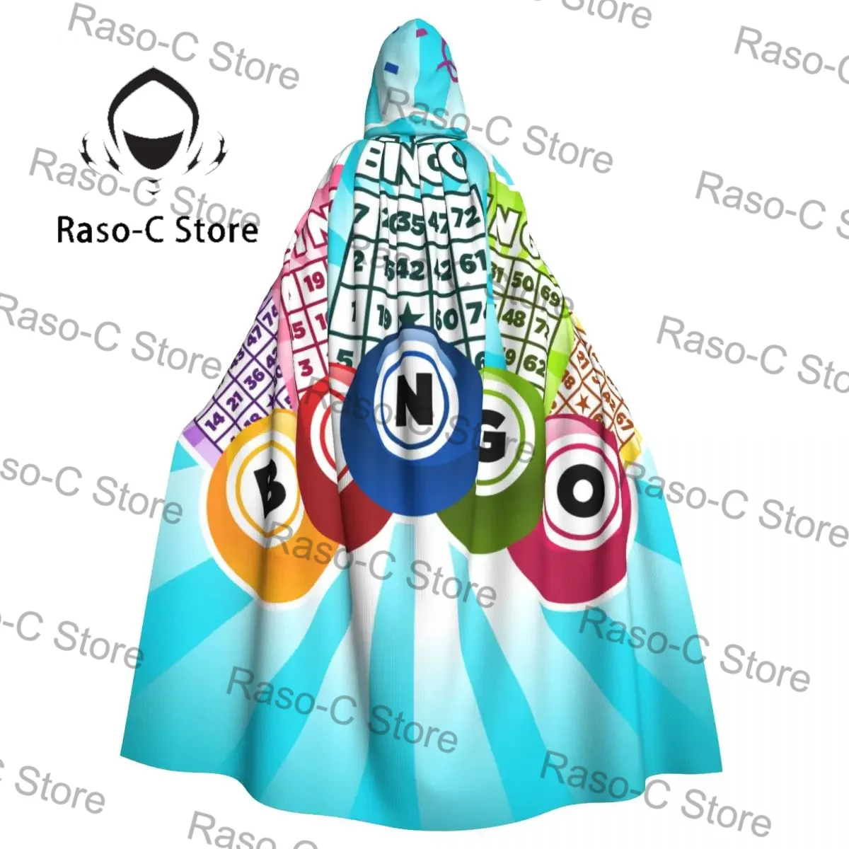 Long Cape Cloak Bingo Cards Hooded Cloak Coat Autumn Hoodies