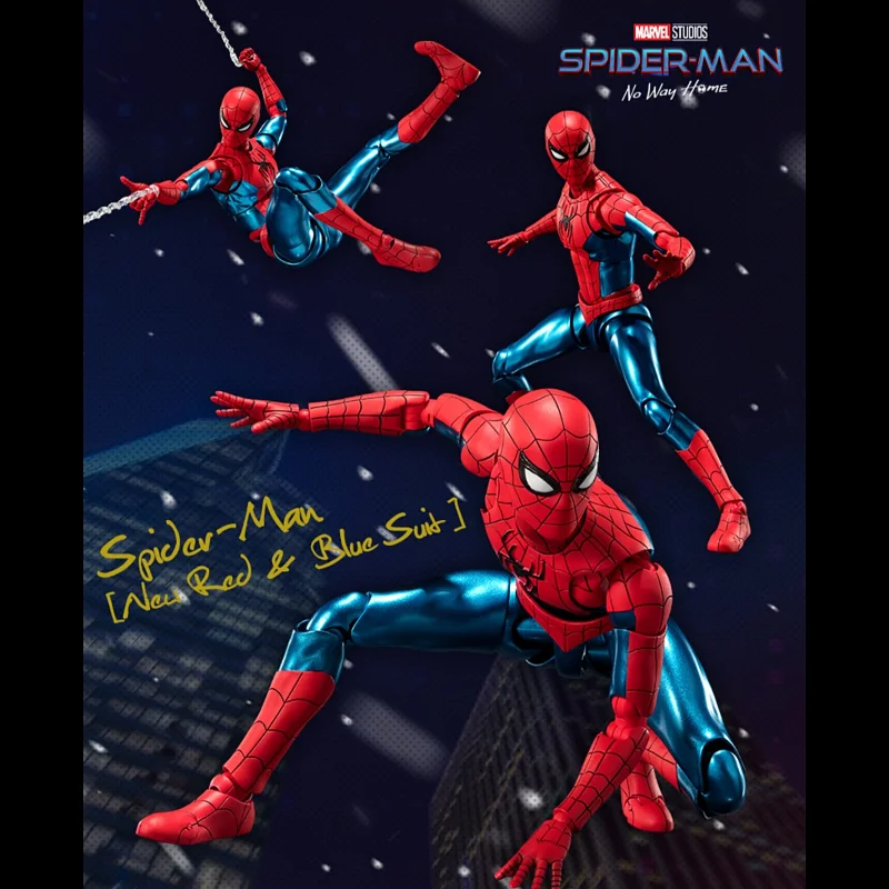 In Stock 100%Original S.H.Figuarts Spider Man New Red & Blue Suit Spider Man: No Way Home Action Figure Model Toys