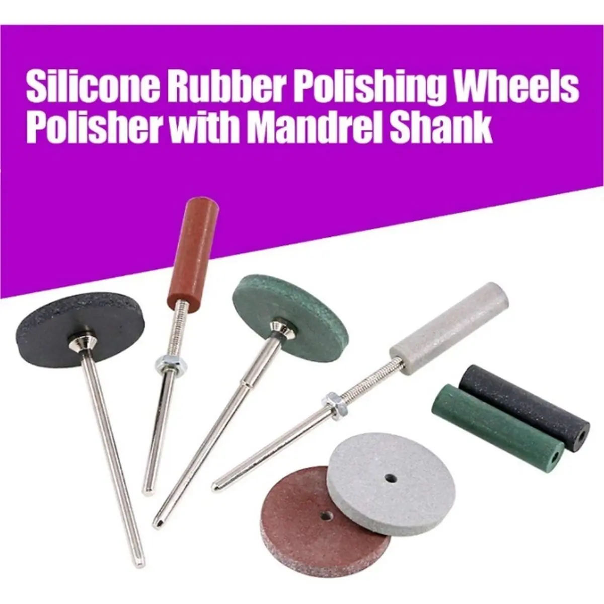 1set Polishing Wheel Set (4 Colors + Mandrel) - Rotary Tool Accessories for Dental Labs & Jewelry Making