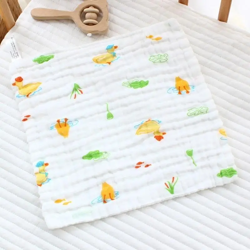 U13F 코튼 베이비 트림 천 부드럽고 통기성 신생아 젖니가 남 시간 부드러운 스킨 케어 30x30cm 수건