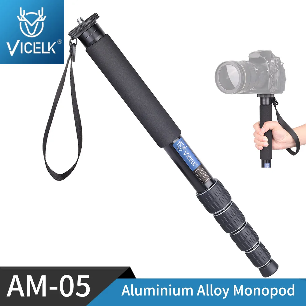 VICELK 171cm Professional Camera Monopod Aluminium Alloy Photography Video Stand for Canon Nikon GoPro DSLR Camcorder,AM-05