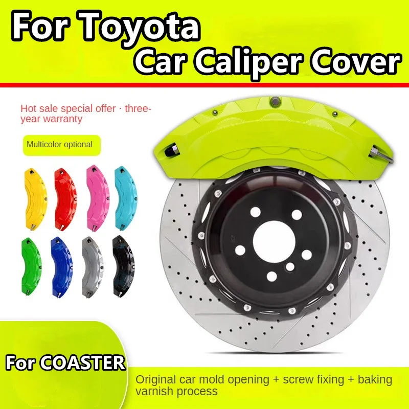 For Toyota COASTER Brake Caliper Cover Aluminum Alloy Front Rear Wheel Modification Kit Fit 4.0L GRB53L-ZEMSK 9GR 2019