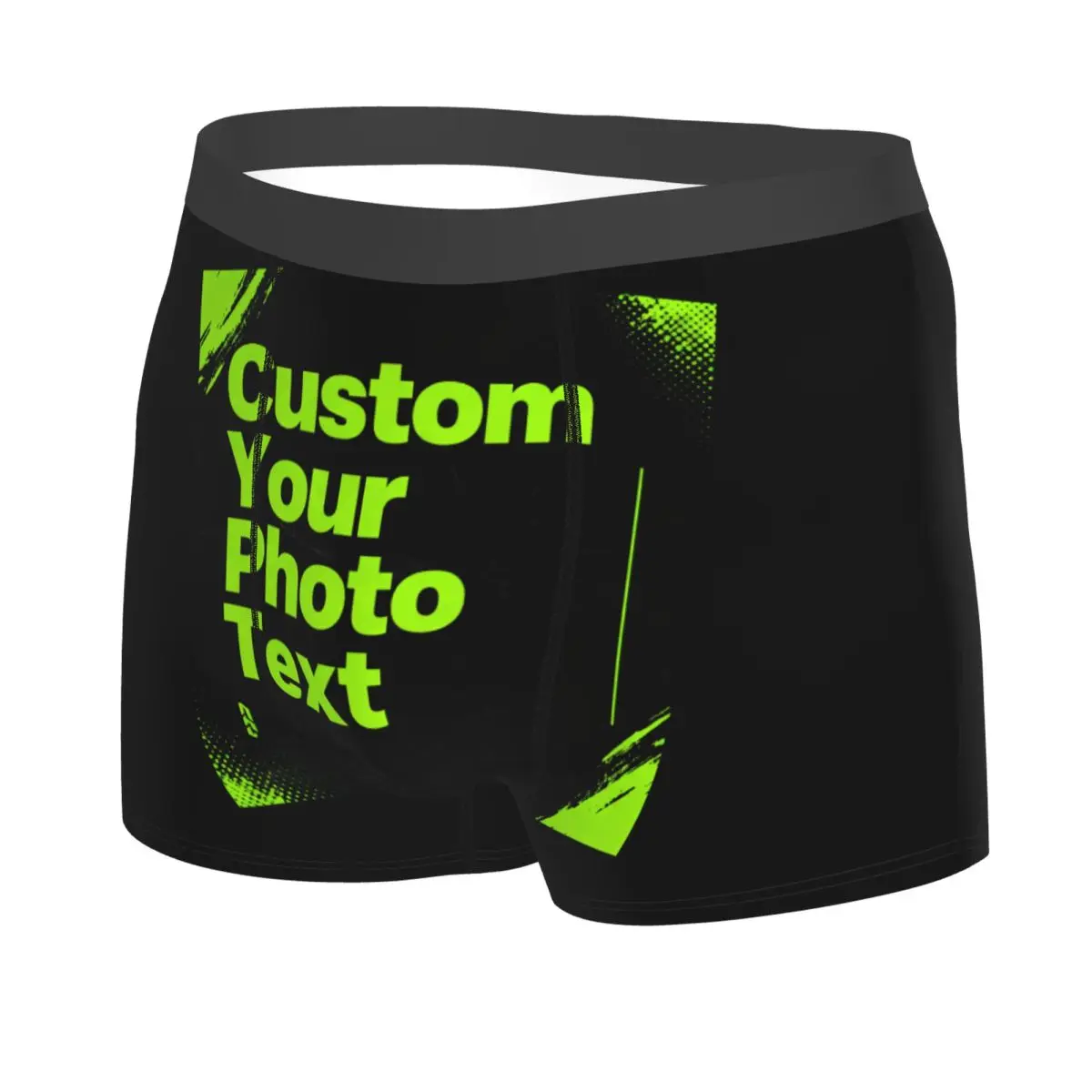 Custom Custom Your Photo Logo Text Underwear Men Breathable Boxer Briefs Shorts Panties Soft Underpants For Homme