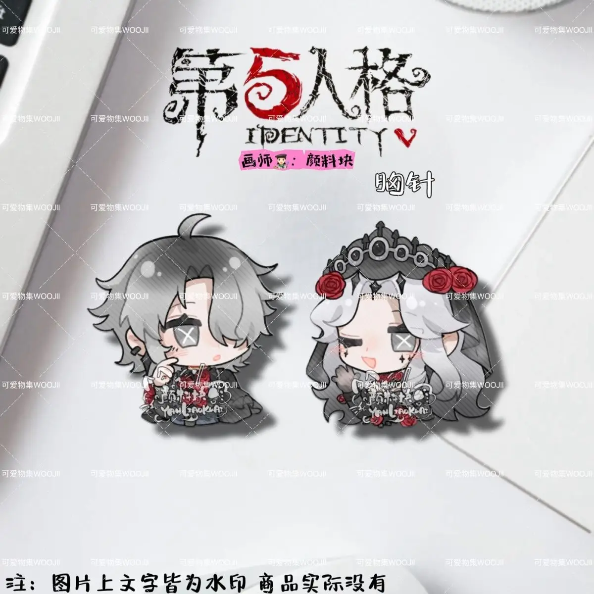 10PCS Emil Ada Mesmer Badges Pins Anime Identity V Brooch Cosplay Acrylic Brooches School Bag Pendant Clothes Accessorie Gift