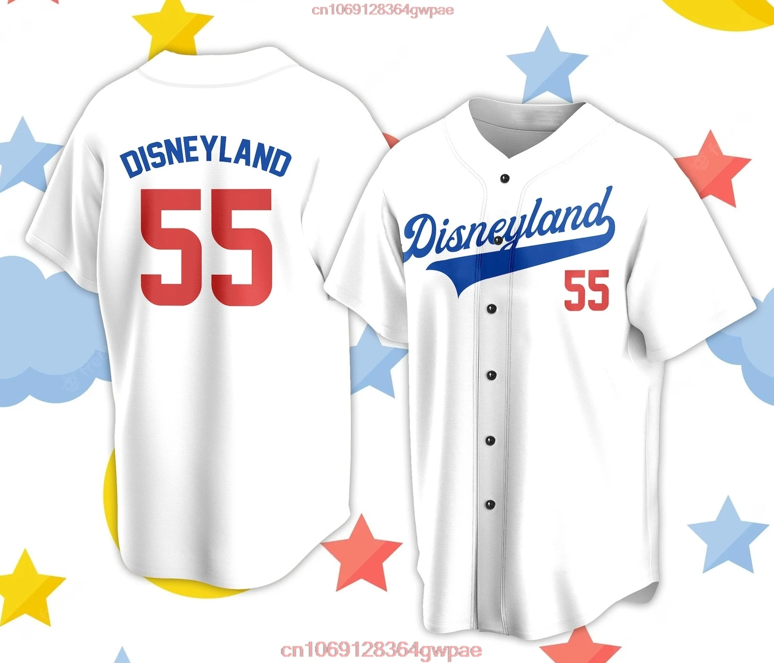 Disneyland Magic Kingdom Est 1955 Baseball Jersey Disney Baseball Jerseys Casual Sweatshirts Mens Womens Tops