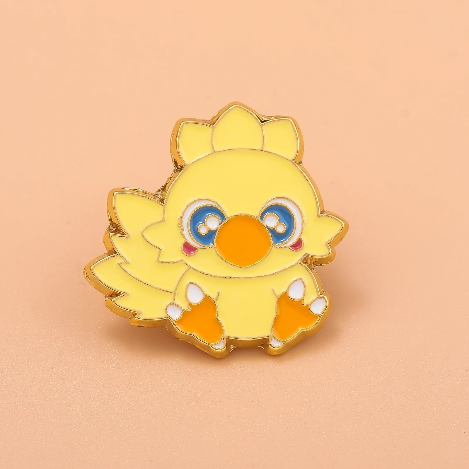 Game Final Fantasy Mascot Brooch Game Character Cute Cartoon Yellow Chocobo Bdage For Women Men Backpack Charm Jewelry Gifts