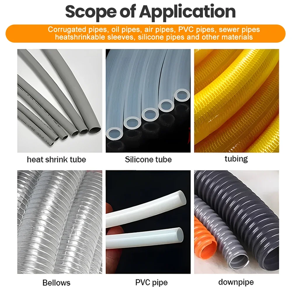 HS200 Automatic Tube Computer-Controlled Multi-Material Cutter for PC Silicone PU Heat ink & Sewer Pipe